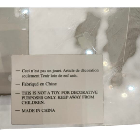 Rachel Roy Rhinestone Feathered Dove Christmas Tree Clips Set of 4 White New - Picture 13 of 14